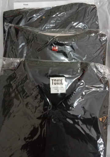Internal view of shoulder-to-shoulder taping on a high-quality cotton t-shirt.